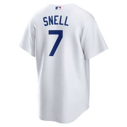 Blake Snell 7 Los Angeles Dodgers Home Player Men Jersey - White