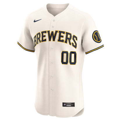 Bob Uecker #9 Milwaukee Brewers Home ELITE Jersey - Cream