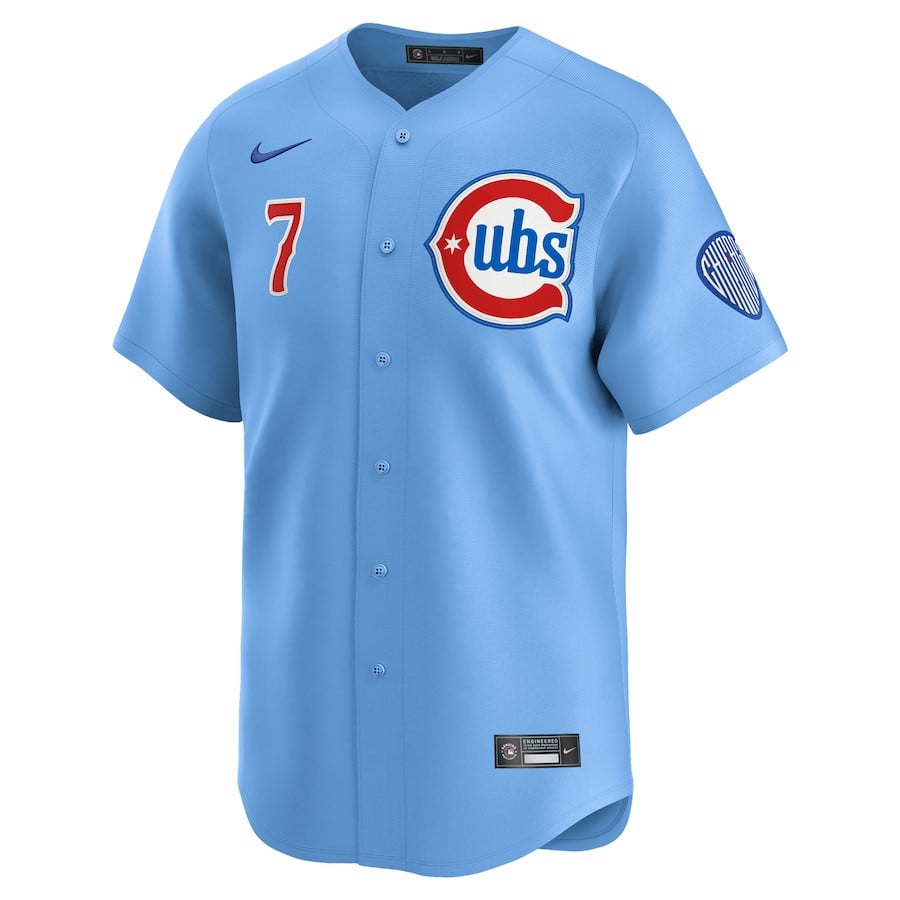 Dansby Swanson 7 Chicago Cubs Limited Alternate 2 Men Jersey - Baby Blue