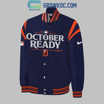 Detroit Tigers 2024 Baseball Team October Ready Postseason Baseball Jacket - All Over Printed - Navy - All-Over-Printed Jacket