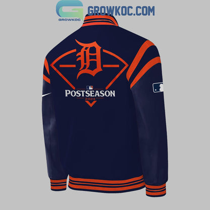 Detroit Tigers 2024 Baseball Team October Ready Postseason Baseball Jacket - All Over Printed - Navy - All-Over-Printed Jacket
