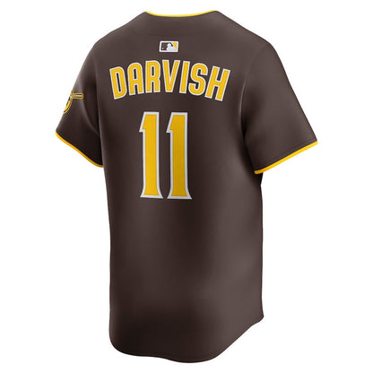 Yu Darvish 11 San Diego Padres Road Limited Player Men Jersey - Brown