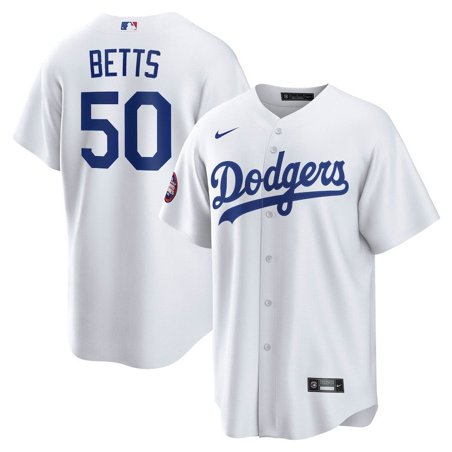Mookie Betts 50 Los Angeles Dodgers 2025 MLB World Tour: Tokyo Series Home Player Men Jersey - White