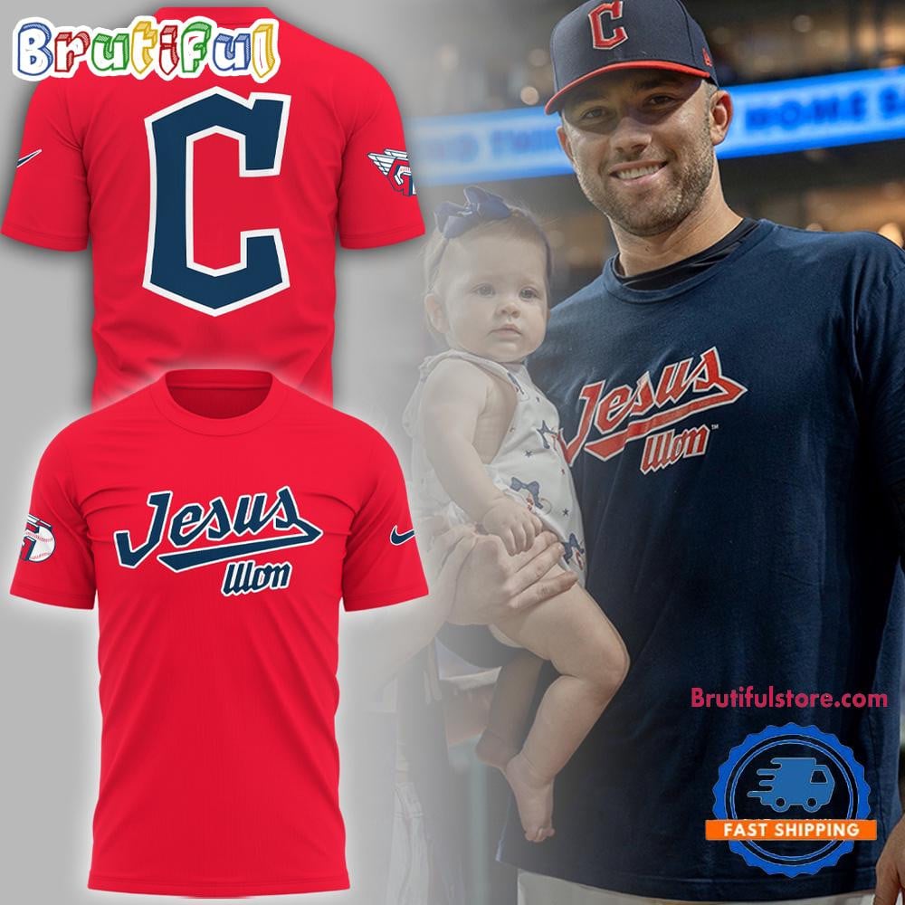 Cleveland Guardians 2025 Jesus Won All Over Printed T-shirt - Red