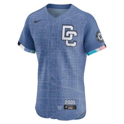 Dylan Crews 3 Washington Nationals 2025 City Connect Elite Men Jersey - Blue