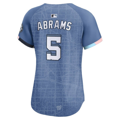 CJ Abrams 5 Washington Nationals Women's 2025 City Connect Limited Jersey - Blue
