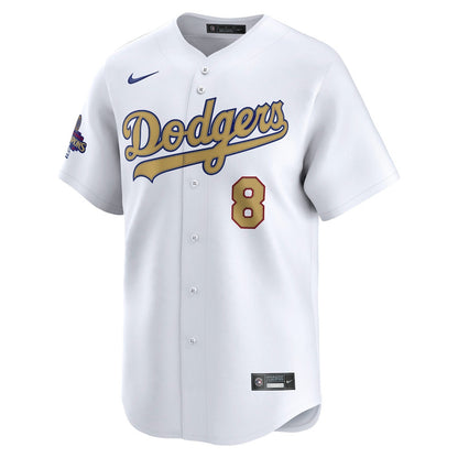 Enrique Hernández 8 Los Angeles Dodgers 2025 Gold Collection Limited Men Jersey - White