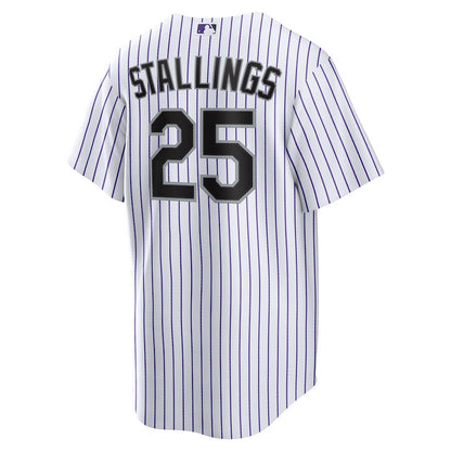 Jacob Stallings 25 Colorado Rockies Home Men Jersey - White