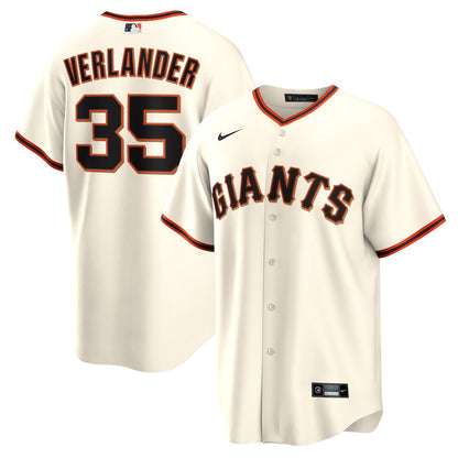 Justin Verlander 35 San Francisco Giants Home Men Jersey - Cream