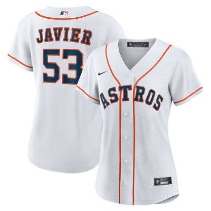 Cristian Javier 53 Houston Astros Women's Home Jersey - White