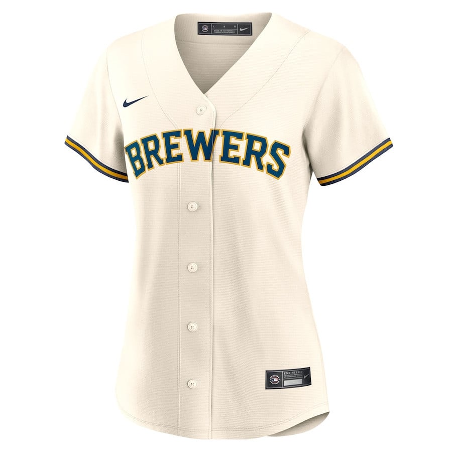 Garrett Mitchell 5 Milwaukee Brewers Women's Home Jersey - White