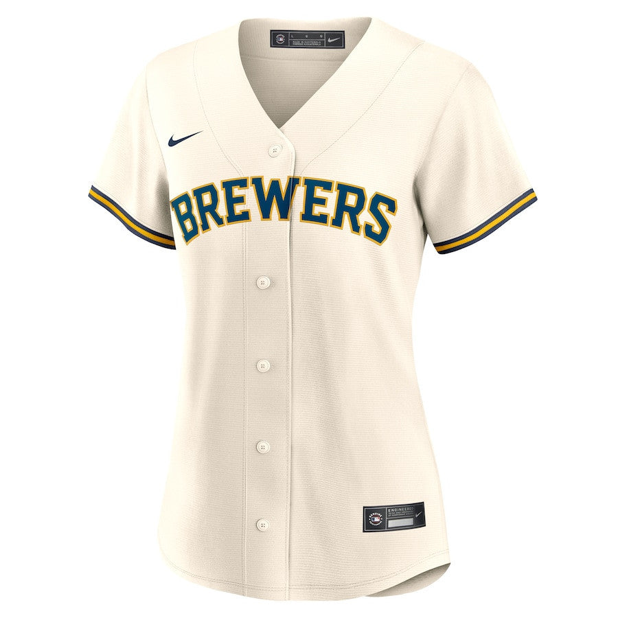 Brandon Woodruff 53 Milwaukee Brewers Women's Home Jersey - White