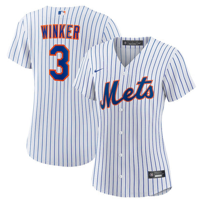 Jesse Winker 3 New York Mets Women's Home Jersey - White