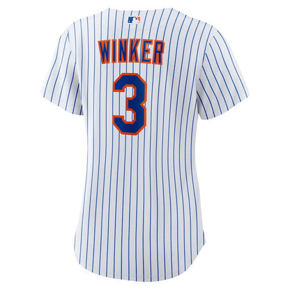 Jesse Winker 3 New York Mets Women's Home Jersey - White