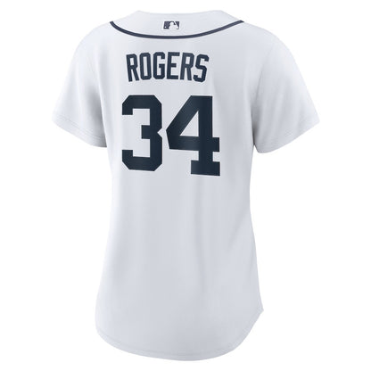 Jake Rogers 34 Detroit Tigers Women's Home Jersey - White