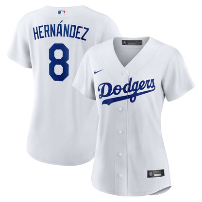 Enrique Hernández 8 Los Angeles Dodgers Women's Home Jersey - White