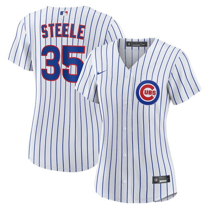 Justin Steele 35 Chicago Cubs Women's Home Jersey - White