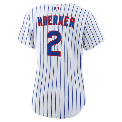 Nico Hoerner 2 Chicago Cubs Women's Home Jersey - White
