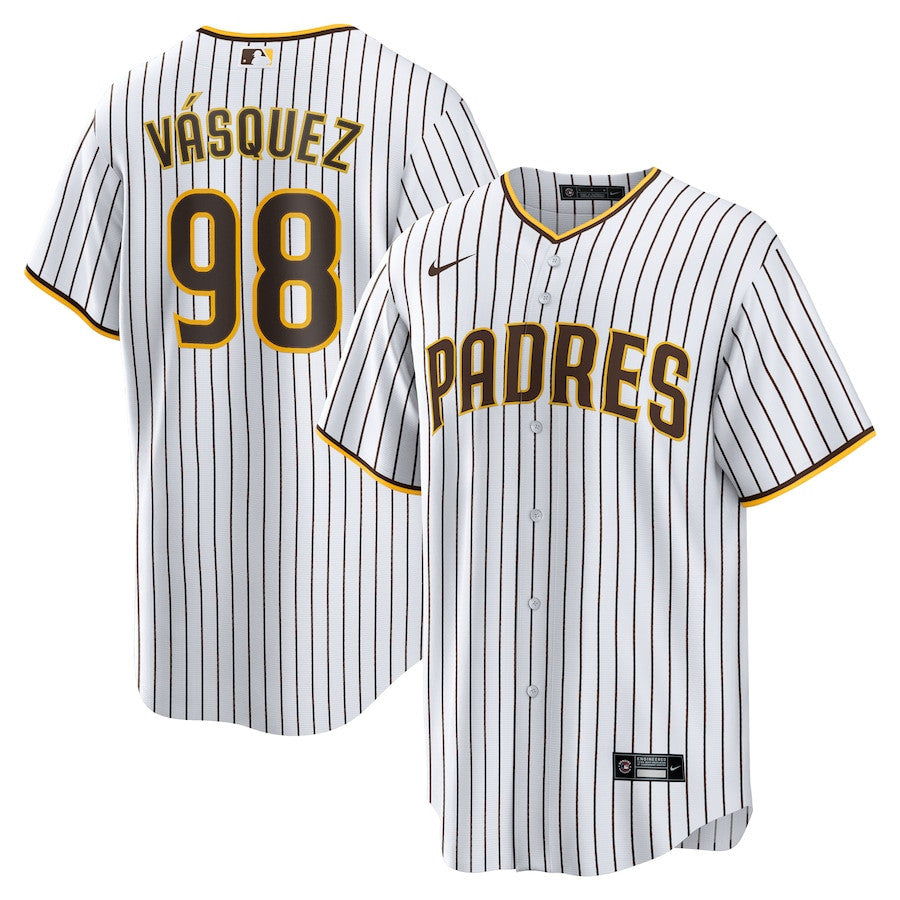 Randy Vasquez 98 San Diego Padres Home Player Men Jersey - White