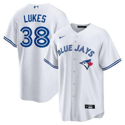 Nathan Lukes 38 Toronto Blue Jays Home Men Jersey - White