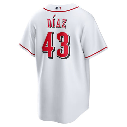 Alexis Diaz 43 Cincinnati Reds Home Men Jersey - White