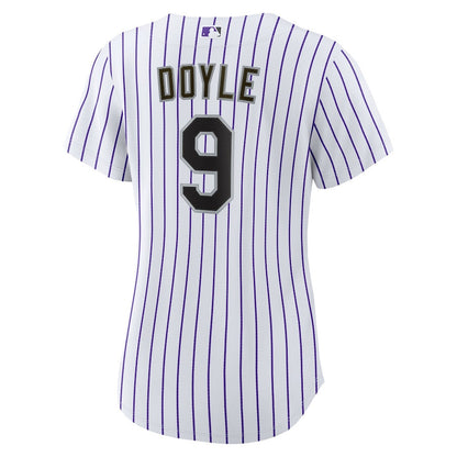 Brenton Doyle 9 Colorado Rockies Home Women Jersey - White