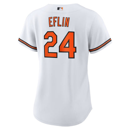 Zach Eflin 24 Baltimore Orioles Home Women Jersey - White