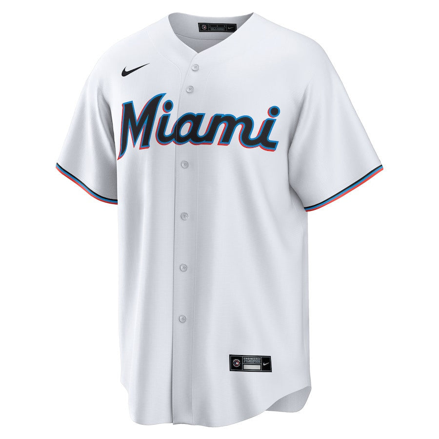 Connor Norby 1 Miami Marlins Home Men Jersey - White
