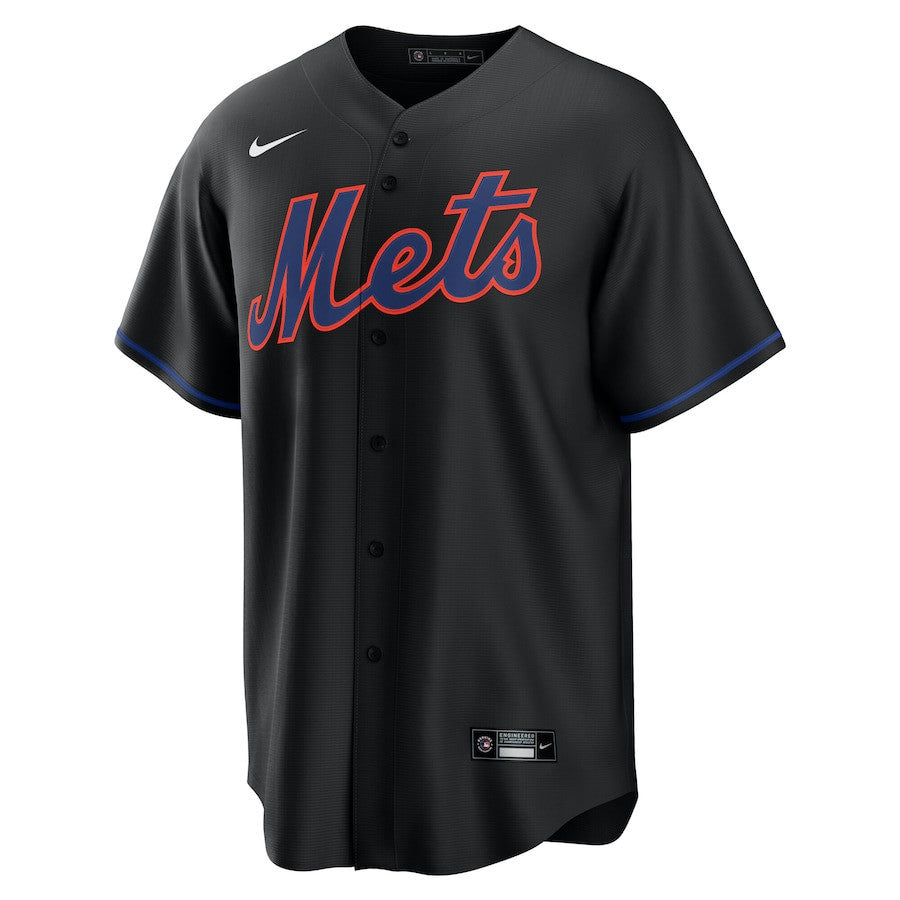 Francisco Lindor 12 New York Mets Alternate 2.0 Player Men Jersey - Black