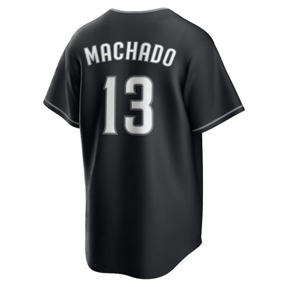 Manny Machado 13 San Diego Padres Lights Out Men Jersey - Black