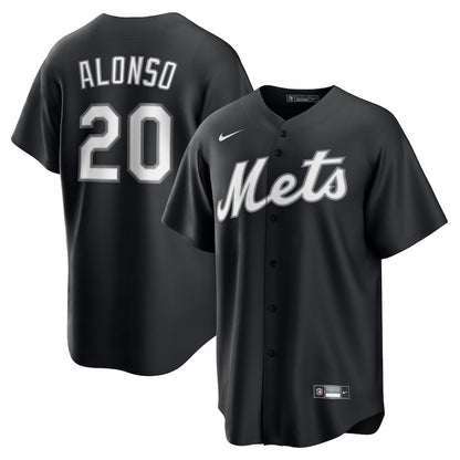 Pete Alonso 20 New York Mets Lights Out Men Jersey - Black