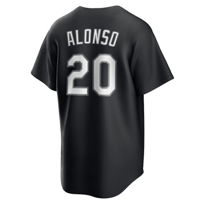 Pete Alonso 20 New York Mets Lights Out Men Jersey - Black