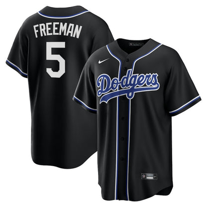 Freddie Freeman 5 Los Angeles Dodgers Lights Out Men Jersey - Black