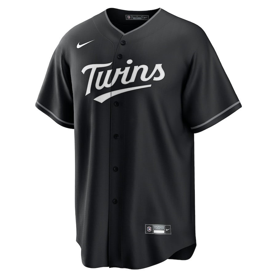 Minnesota Twins Lights Out Men Jersey - Black