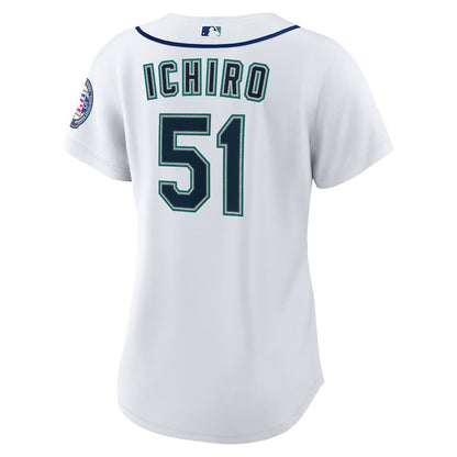 Ichiro Suzuki 51 Seattle Mariners Women's 2025 Baseball Hall of Fame Jersey - White