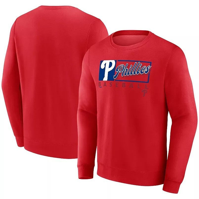 Philadelphia Phillies Red Crewneck Sweatshirt – Primary Logo Box