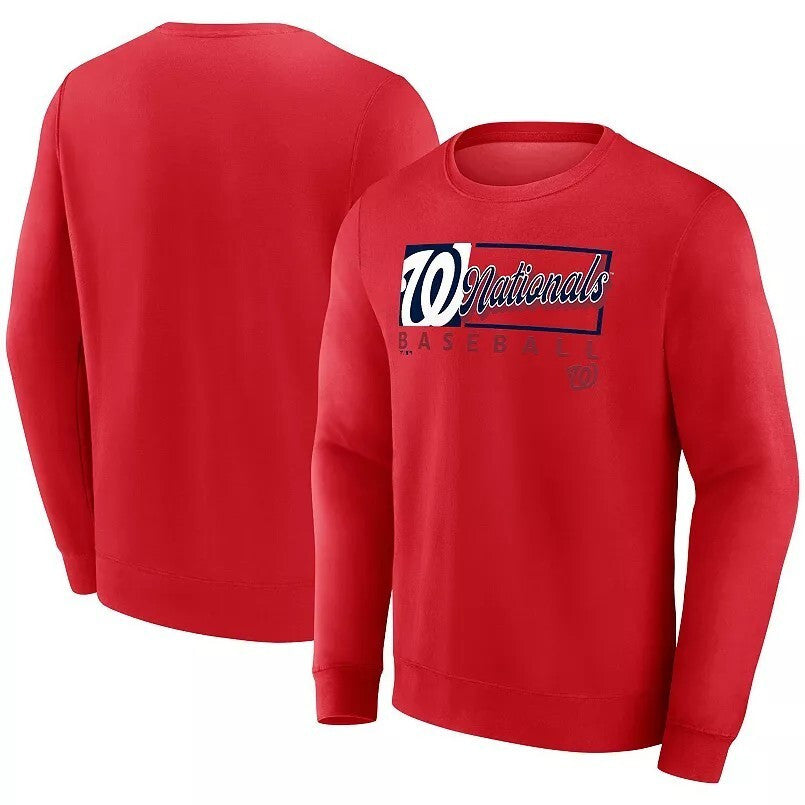 Washington Nationals Red Crewneck Sweatshirt – Primary Logo Box