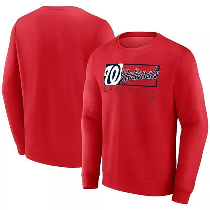 Washington Nationals Red Crewneck Sweatshirt – Primary Logo Box