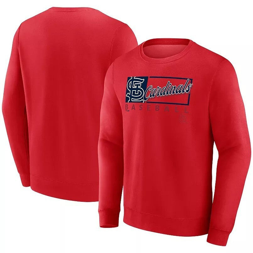 St. Louis Cardinals Red Crewneck Sweatshirt – Primary Logo Box