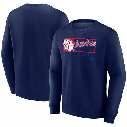 Cleveland Guardians Navy Crewneck Sweatshirt – Primary Logo Box