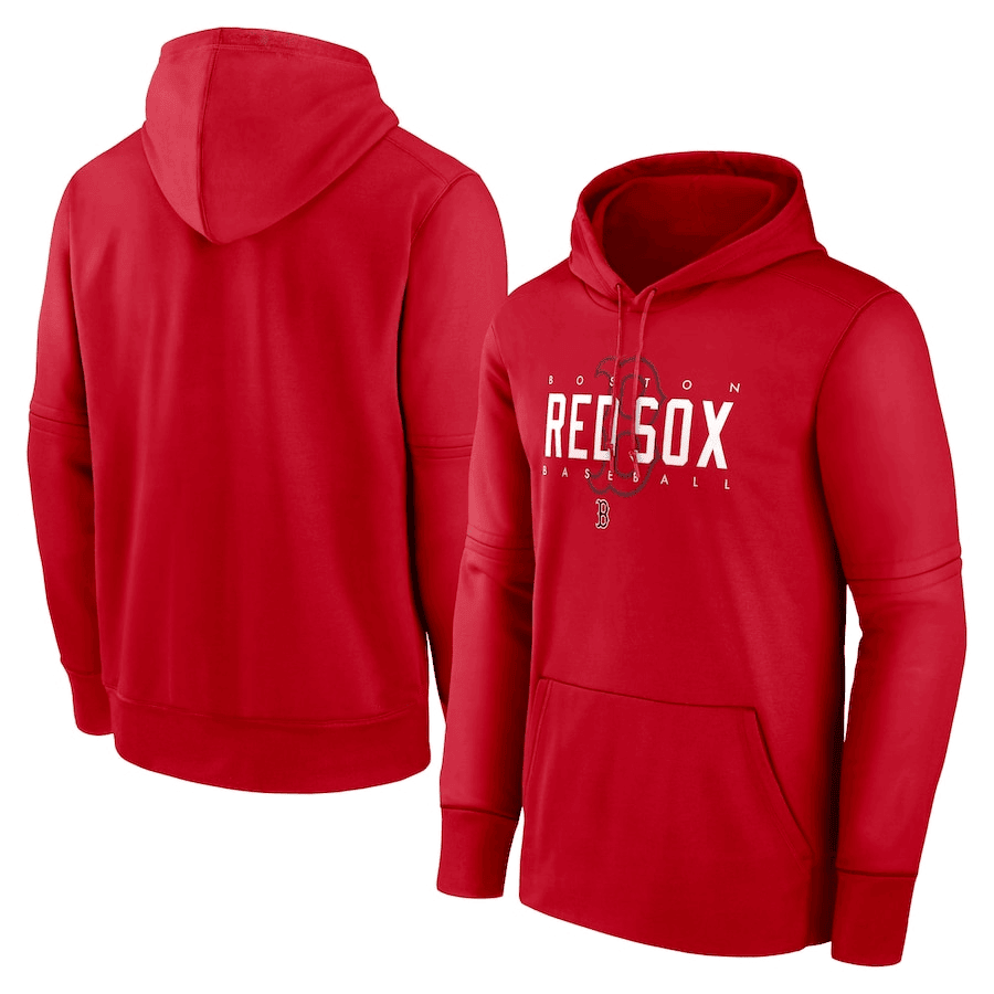 Boston Red Sox Layered Wordmark Graphic Featuring Faded Logo - Red