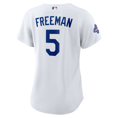 Freddie Freeman 5 Los Angeles Dodgers Women's 2025 World Series Champions Home Jersey - White