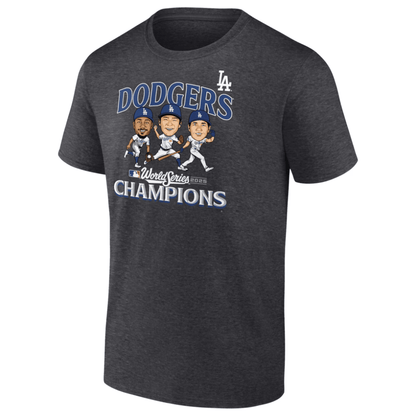Los Angeles Dodgers 2025 World Series Champions Appeal Play T-Shirt Ready T-Shirt - Heather Charcoal