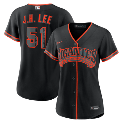 Jung Hoo Lee 51 Women's San Francisco Giants Black Alternate Jersey