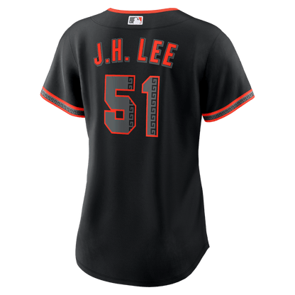 Jung Hoo Lee 51 Women's San Francisco Giants Black Alternate Jersey