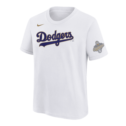 Shohei Ohtani 17 Los Angeles Dodgers 2026 Gold Collection Name & Number T-Shirt - White
