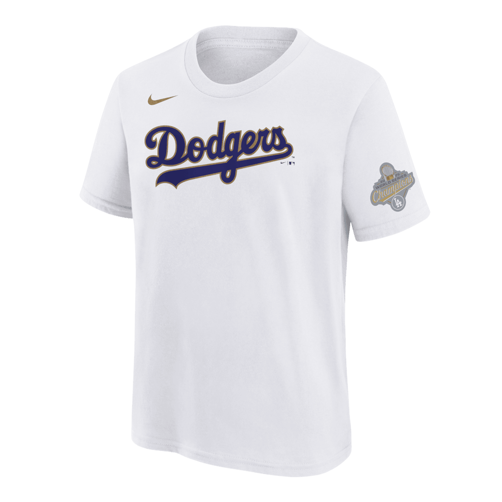 Yoshinobu Yamamoto 18 Los Angeles Dodgers 2026 Gold Collection Name & Number T-Shirt - White