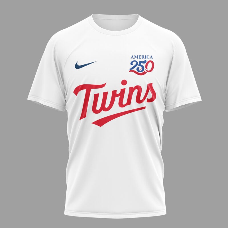 Minnesota Twins x 250 Years Of America Premium All Over Printed T-shirt - White