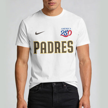 San Diego Padres x 250 Years Of America Premium All Over Printed T-shirt - White