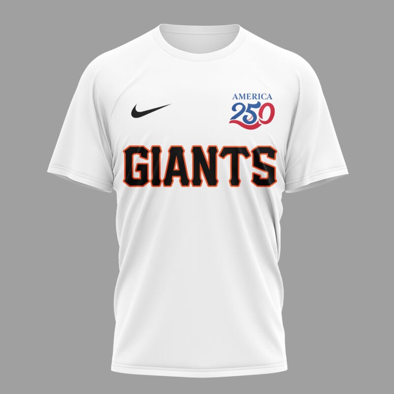 San Francisco Giants x 250 Years Of America Premium All Over Printed T-shirt - White